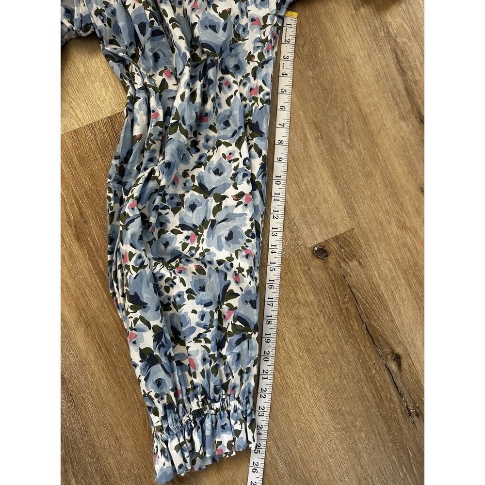 Vintage Deborah Laus Floral Jumpsuit‎ Cottagecore Puff Sleeve Prairie Romper USA - Picture 8 of 9
